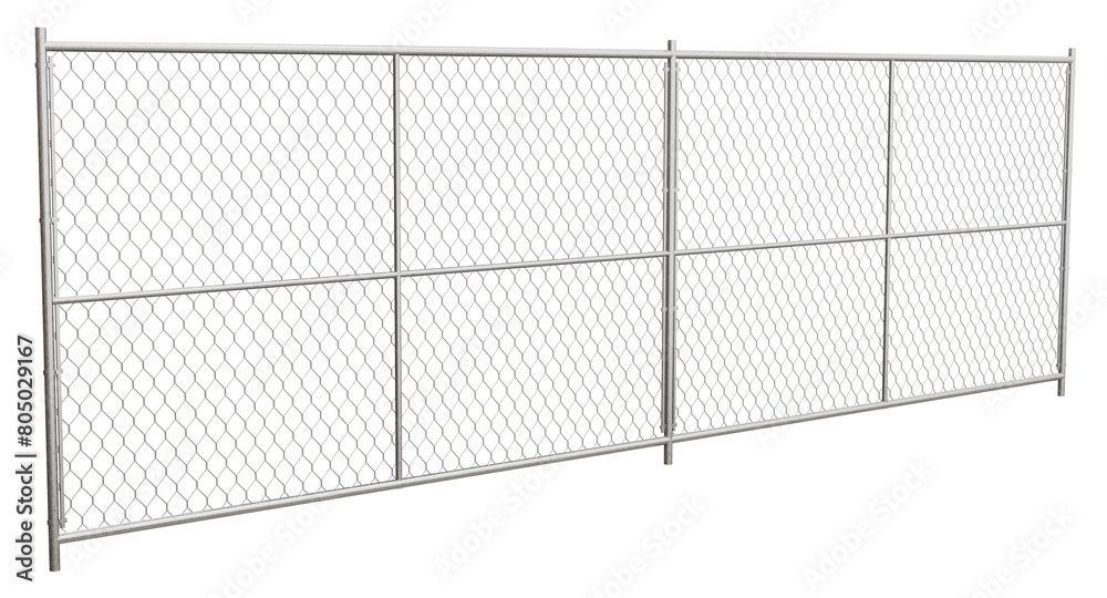 Wire Mesh Rendering 3D render showcases a chain-link fence, a versatile metal wire mesh ...