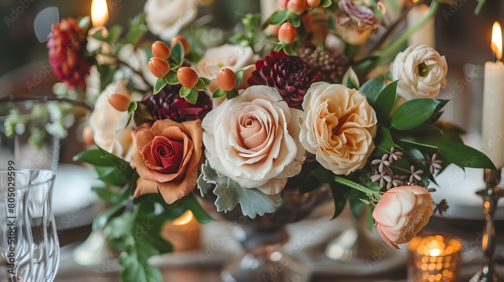  a zero-waste floral arrangement, using seasonal and local flowers, beautifully centered and detailed.