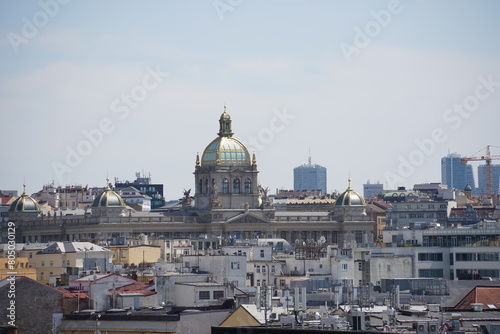 View of the dome of Národní muzeum (National Museum), Prague photo