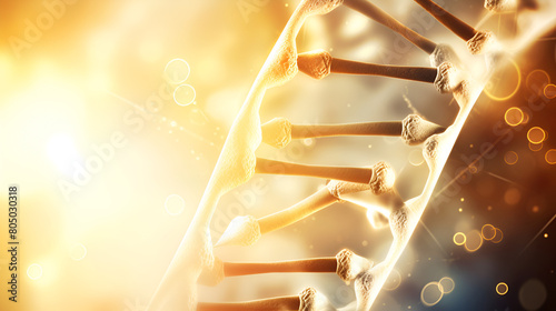 A close up of a dna strand with gold background DNA sequencing genetic mapping gene regulation genetic mapping analysis