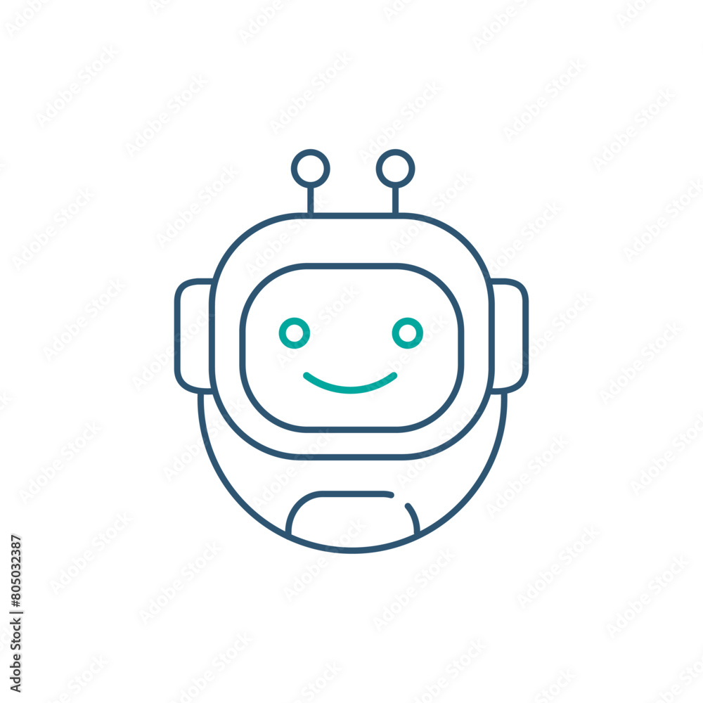 Obraz premium Robotics Technology Vector Illustrtaion Icon Design