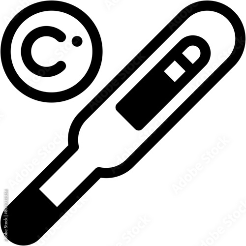 Thermometer, fever, infection, high temprature, illness Icon