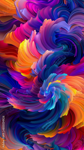 Seamless vivid with vibrant colors in a abstract canvas