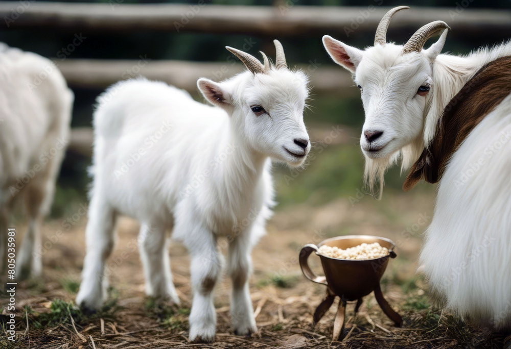 Silly Ruminant Foto de 'milk drinks goat ruminants goat's little goats Feeding small ...