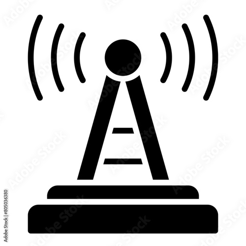 Signal Tower glyph icon photo