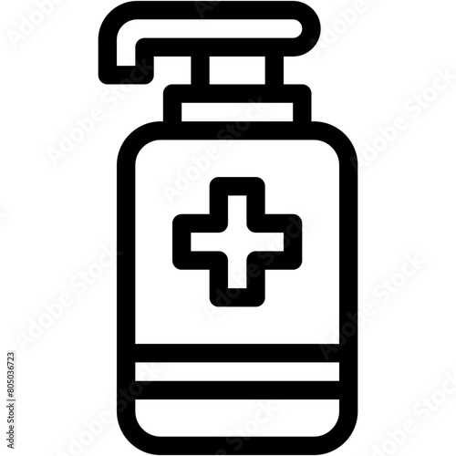 sanitizer, hand sanitizer, alcohol gel, antibacterial gel, hydrochloric gel Icon