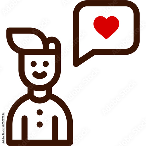 male, chat, heart , love and romance, miscellaneous, valentines day, valentine Icon