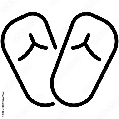 sandal line icon