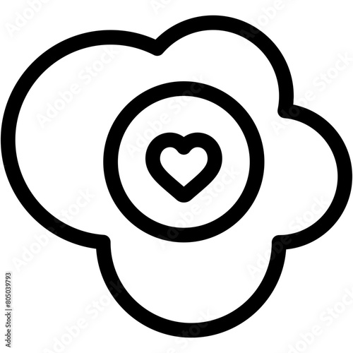 fried, egg, omlete, heart , love and romance, miscellaneous, valentines day, valentine Icon