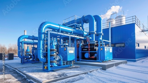 Blue and Bright Compressor Station in Russia for Natural Gas Pumping: Business and Construction