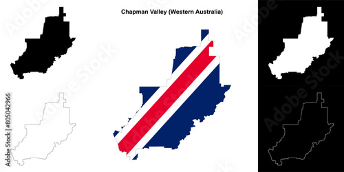 Chapman Valley (Western Australia) outline map set