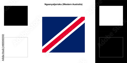 Ngaanyatjarraku (Western Australia) outline map set