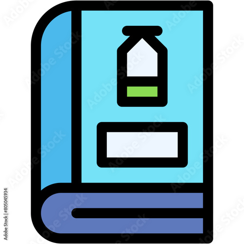 Vector Icon book, medical book, vaccine, covid, healthcare and medical Icon