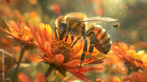 A close up of a bee on a flower © Panupong Ws
