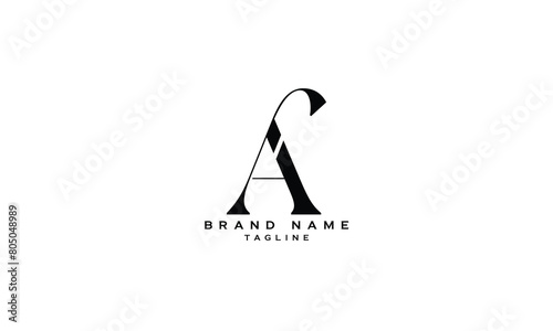 FA, AF, Abstract initial monogram letter alphabet logo design