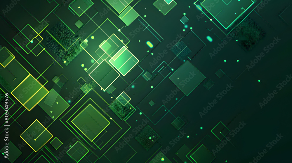 abstract green square background