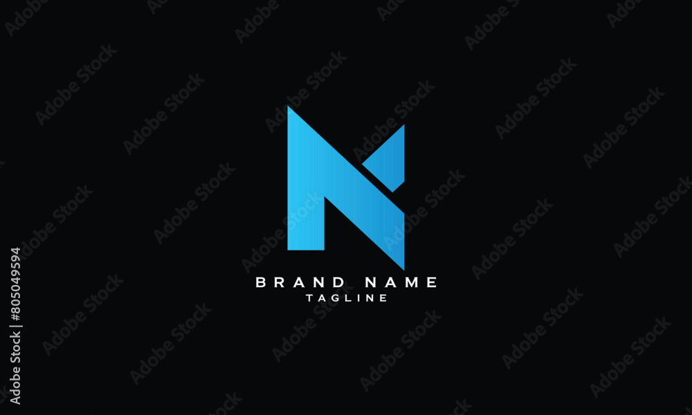 NK, KN, N, Abstract initial monogram letter alphabet logo design NK, KN, N, Abstract initial monogram letter alphabet logo design