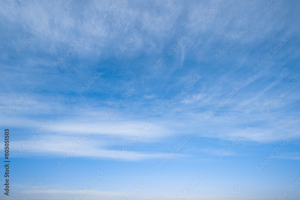 beautiful blue sky with soft white clouds for abstract background