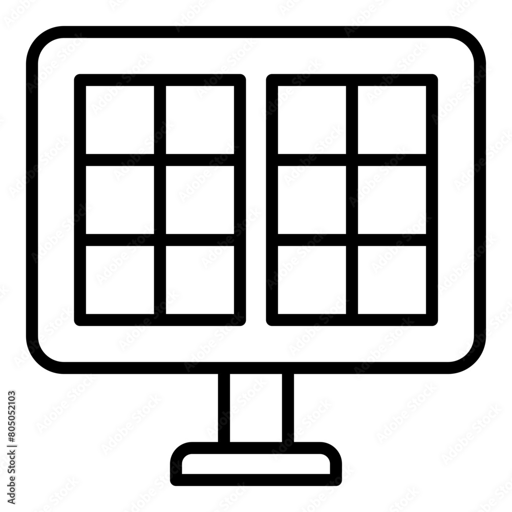 Photovoltaic line icon Photovoltaic line icon