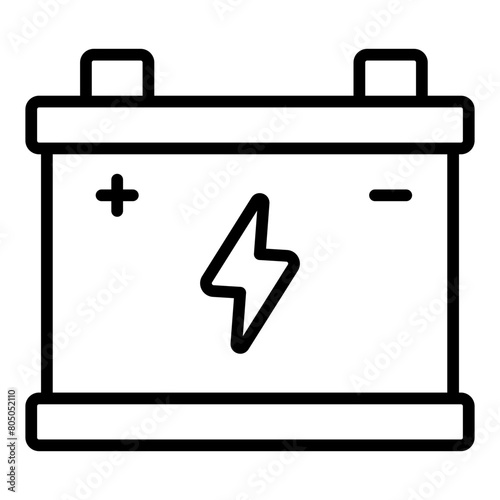 Battery line icon