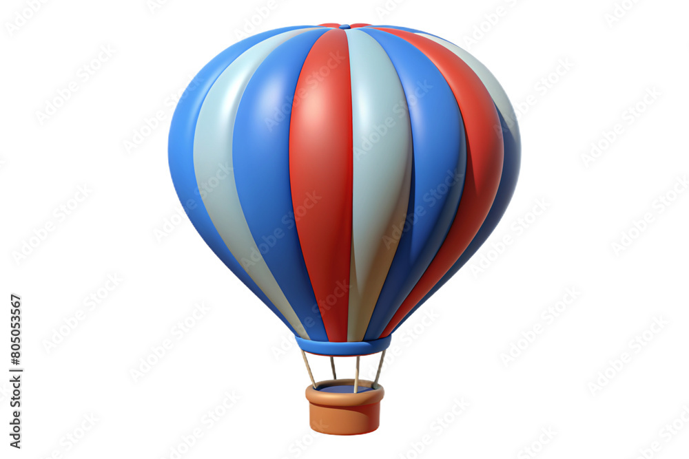 Naklejka premium Hot Air Balloon 3D Icon