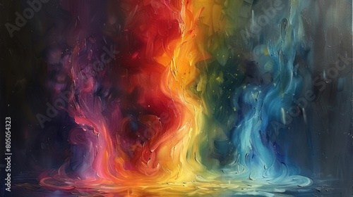 "Ethereal Dance of Colors: A Mesmerizing Abstract Painting"