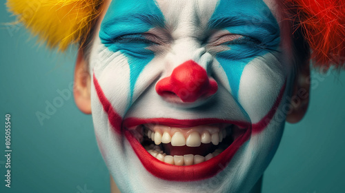 Welt Witze Tag internationaler Tag des Witzes Clown lacht gruselig Generative AI