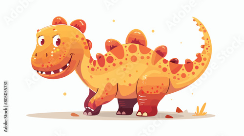 Amusing dinosaur or iguanodon and illustration Dont Bite message