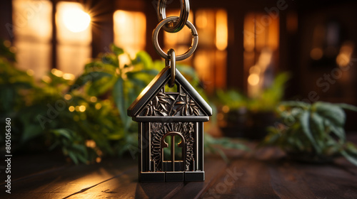 Unlocking the doors to endless possibilities with this adorable house keychain. photo