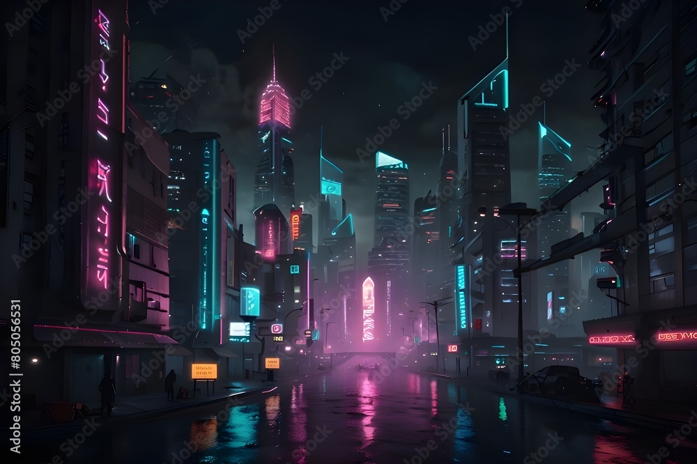 Neon-Lit Metropolis