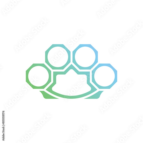 Brass Knuckles vector icon