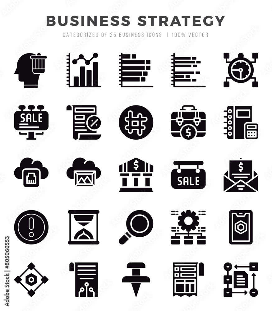 Business Strategy icons set for website and mobile site and apps. Business Strategy icons set for website and mobile site and apps.