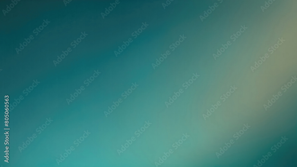 Fototapeta premium Abstract beige Blue and teal gradient dark background grainy noise texture