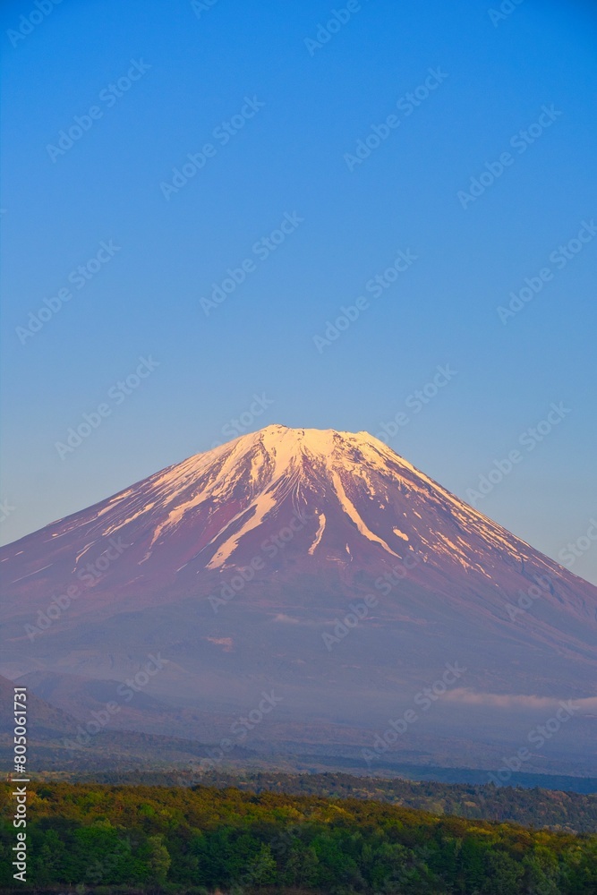 本栖湖から見た富士山