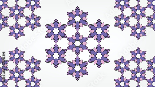 vintage illustration of purple flowers (ID: 805063303)