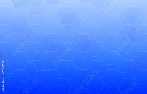 Polygon background.Hexagon on gradient blue background.Geometry graphic vector wallpaper.