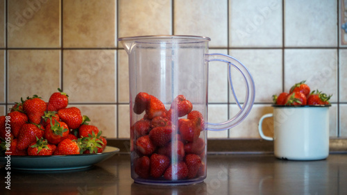 strawberries in jar