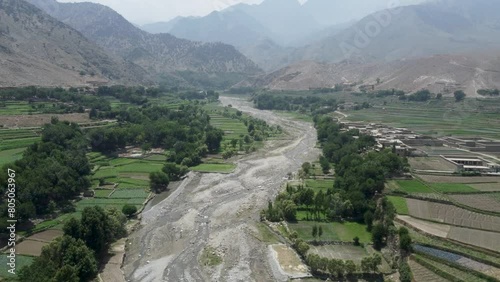 Khogyani District�s Landscape Along Its Seasonal Stream photo