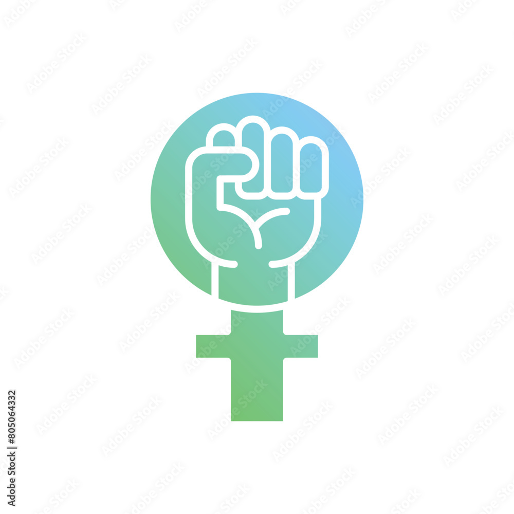 Feminism Protest vector icon Feminism Protest vector icon