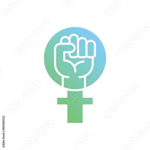Feminism Protest vector icon