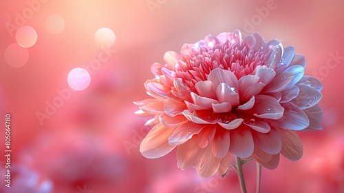   A tight shot of a pink bloom against a soft, out-of-focus backdrop Light radiance emanates from the flower's core