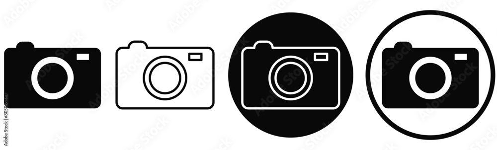 Camera icon set. photo camera icon. camera photography icon.Photo camera in flat style. vector illustration. 