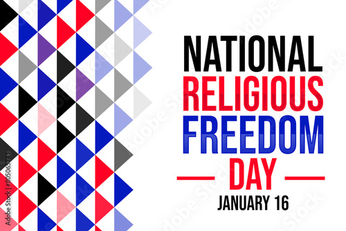 January 16 is observed as religious freedom day on the national level  modern design background