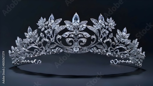 royal luxury silver tiara