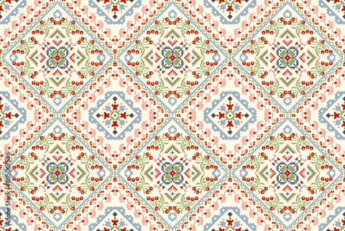 seamless geometric ethnic pattern vector 