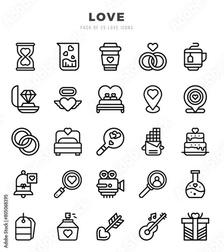 Love Icon Bundle 25 Icons for Websites and Apps