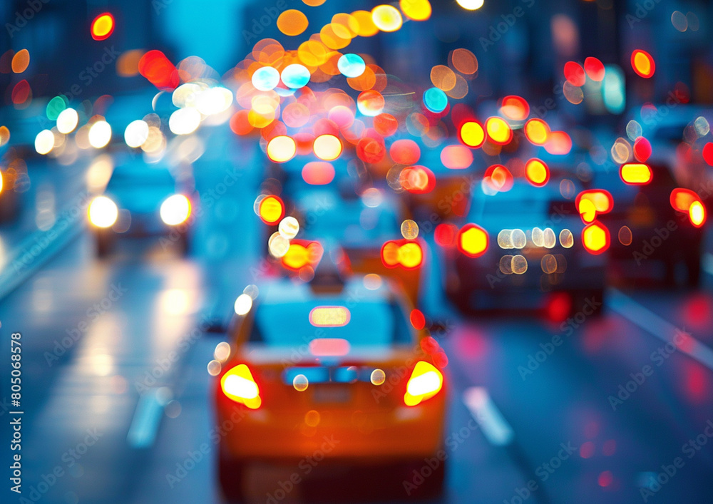 Abstract blur of traffic jam in the city. Abstract blur of traffic jam in the city.