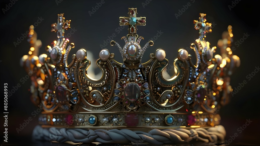 Royal luxury gold crown