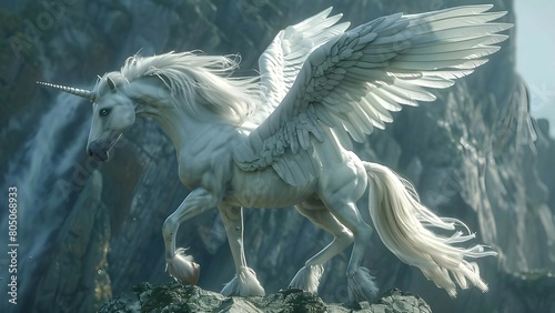  A white Pegasus unicorn