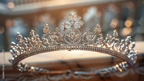 Royal luxury sliver jewel tiara photo
